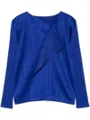 Issey Miyake Light Wave Blouse In Blue