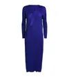 Issey Miyake Light Wave Midi Dress In Blue