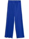 Issey Miyake Light Wave Trousers In Blue