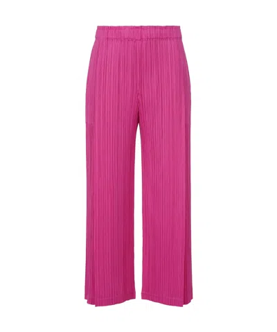 Issey Miyake Light Wave Trousers In Pink