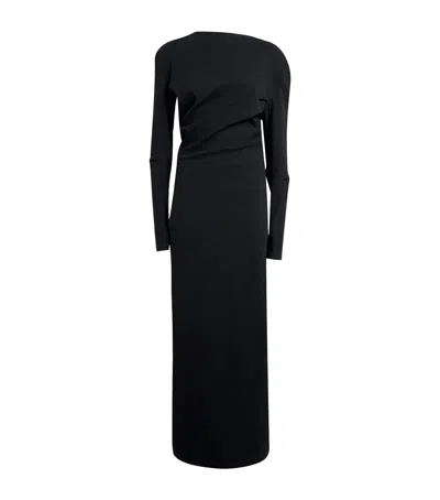 Issey Miyake Like Torso Like Shirt Maxi Dress In Black