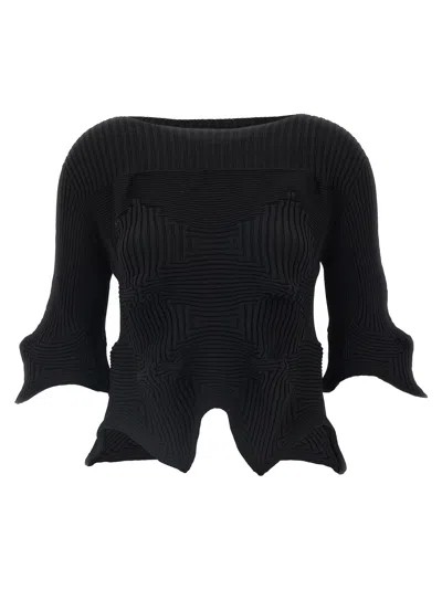 Issey Miyake Black Linkage Top