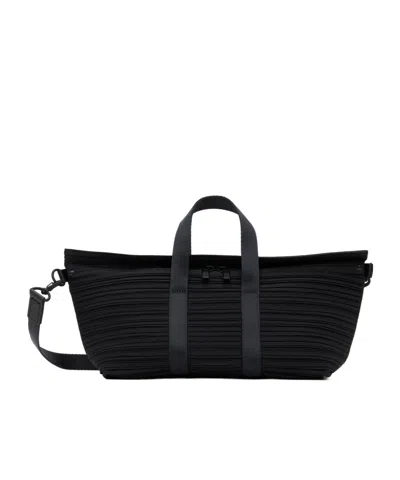 Issey Miyake Logo Handbag In Black