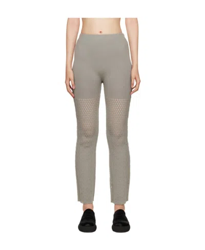 Issey Miyake Logo Slim Casual Pants In Gray