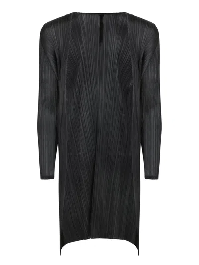 Issey Miyake Long Basic Black Cardigan