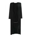 Issey Miyake Open-front Pleated Coat In Black