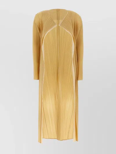 ISSEY MIYAKE LONG LENGTH PLEATED SLEEVE CARDIGAN
