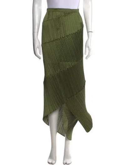Pre-owned Issey Miyake Long Skirt In Green