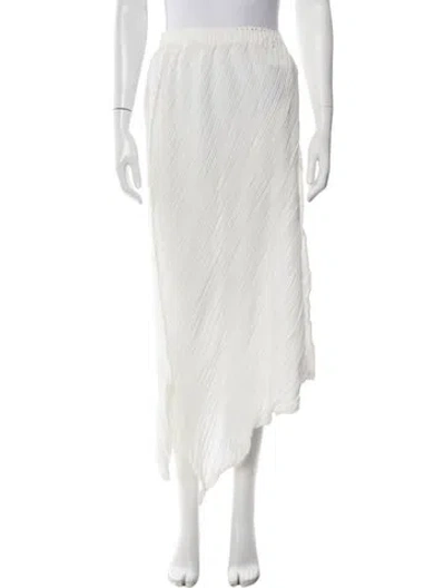 Pre-owned Issey Miyake Long Skirt In White