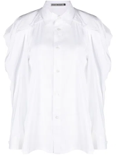 Issey Miyake White R Shirt In 01 White