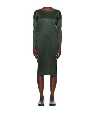 Issey Miyake Gray Monthly Colors December Midi Dress In 18 Steel Gray