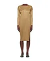 Issey Miyake Long Sleeve Dress In Nude