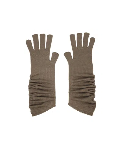 Issey Miyake Long Sleeve Gloves In Brown