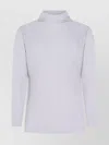 Issey Miyake Long Sleeve Ribbed Turtleneck Top In Multi