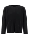 Issey Miyake September Knitwear Long Sleeve Sweater In Black
