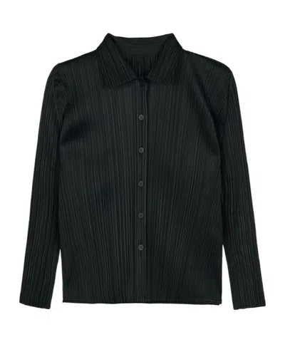 Issey Miyake Long Sleeve Shirt In Black