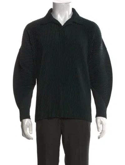 Pre-owned Issey Miyake Long Sleeve Shirt In Black