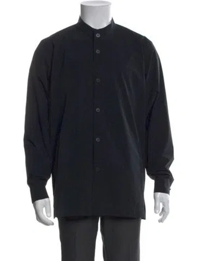 Pre-owned Issey Miyake Long Sleeve Shirt In Black