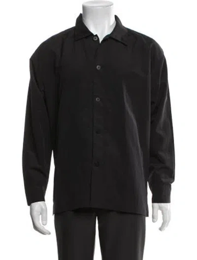 Pre-owned Issey Miyake Long Sleeve Shirt In Black