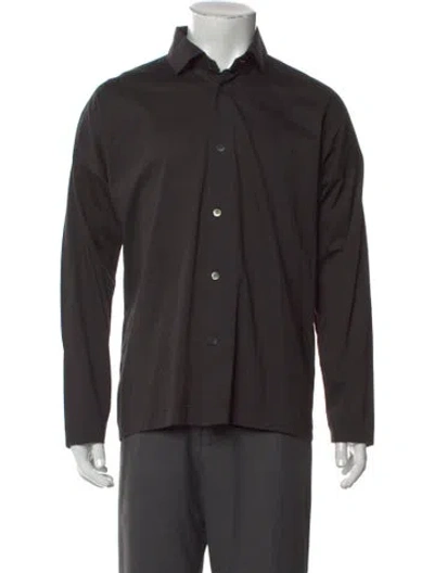 Pre-owned Issey Miyake Long Sleeve Shirt In Gray