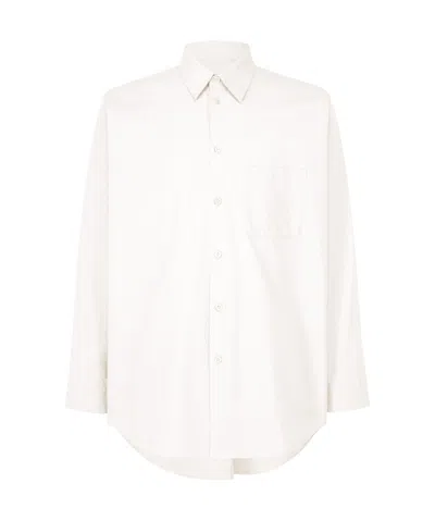 Issey Miyake Long Sleeve Shirt In White