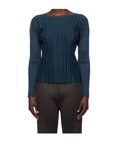 Issey Miyake Long Sleeve Top In Black