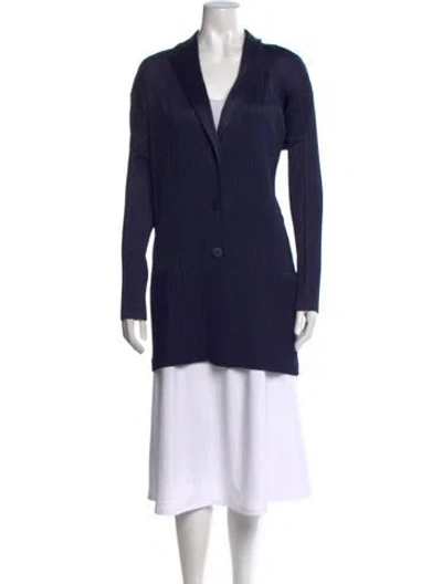 Pre-owned Issey Miyake Long Sleeve Top In Blue