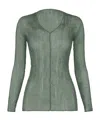 Issey Miyake Long Sleeve Top In Gray