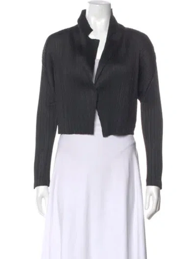 Pre-owned Issey Miyake Long Sleeve Top In Gray