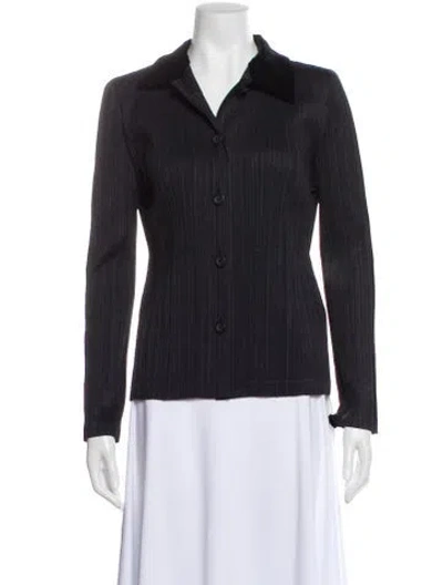 Pre-owned Issey Miyake Long Sleeve Top W/ Tags In Black