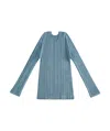 Issey Miyake Long-sleeved Blouse In Blue