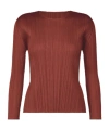 Issey Miyake Long-sleeved Blouse In Brown