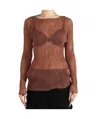 Issey Miyake Long-sleeved Blouse In Brown