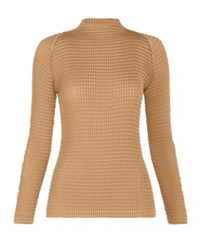 Issey Miyake Long-sleeved Blouse In Nude