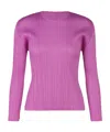 Issey Miyake Long-sleeved Blouse In Pink