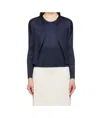 Issey Miyake Long-sleeved Cardigan In Black