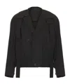 Issey Miyake Long-sleeved Casual Jacket In Black