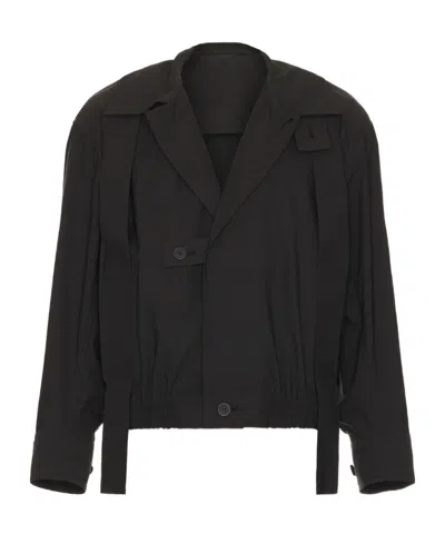 Issey Miyake Long-sleeved Casual Jacket In Black