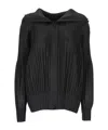 Issey Miyake Long-sleeved Casual Jacket In Black