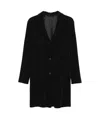 Issey Miyake Pleated Single-breasted Coat In Black