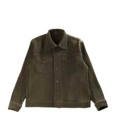 Issey Miyake Long-sleeved Casual Jacket In Green