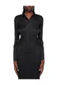 Issey Miyake Womens Black Pleated Collared Relaxed-fit Knitted Shirt In Black