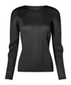 Issey Miyake Black Monthly Colors February Long Sleeve T-shirt In Black