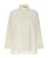 Issey Miyake Cotton Button-shoulder Oversized Shirt In White