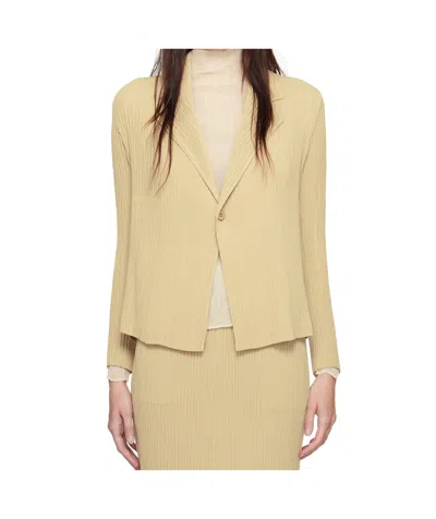 Issey Miyake Long-sleeved Suit Coat In Nude