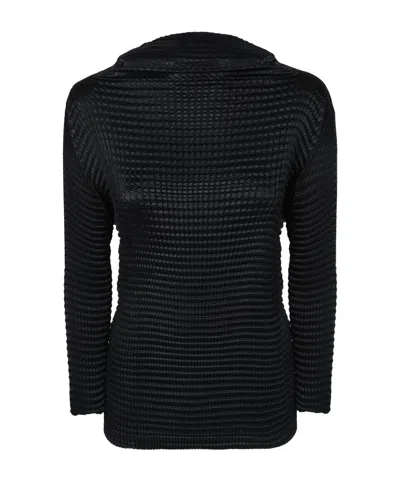ISSEY MIYAKE SUEDE LIKE PLEATS TOP