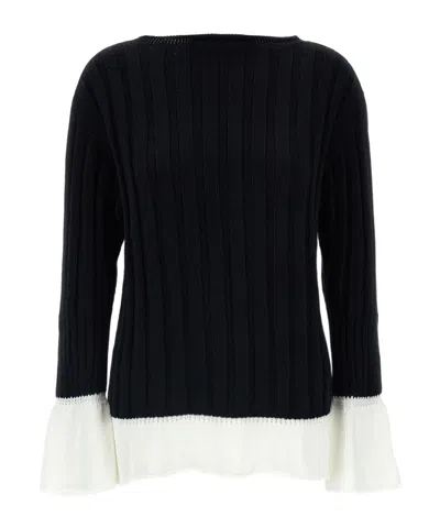ISSEY MIYAKE ISSEY MIYAKE BEHIND THE SCENES FLOUNCED EDGE SWEATER