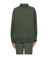 Issey Miyake Khaki Wool Smooth Knit Turtleneck In Black