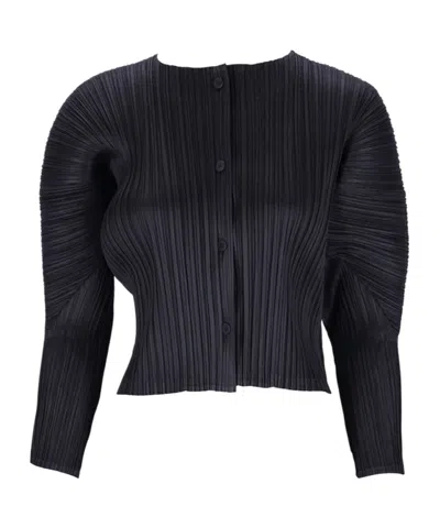 Issey Miyake Long-sleeved Sweater In Black