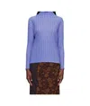 Issey Miyake Blue Rib Pleats February Turtleneck In Blue